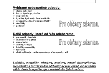 Svoz nebezpečného odpadu 8.11.2025