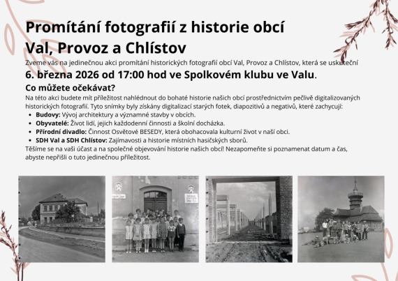 Promítání historických fotografií