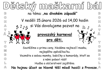 Dětský karneval v Provozi