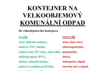 Velkoobjemový komunální odpad i v Provozi