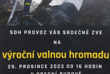 Výroční valná hromada SDH Provoz