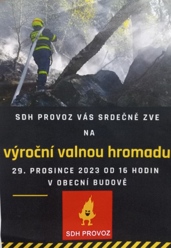 Výroční valná hromada SDH Provoz